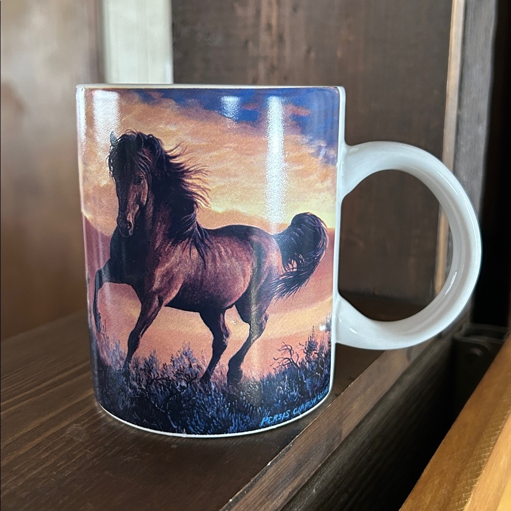 Wild Horses Coffee Cup Mug by Persis Clayton Weirs “Fire in the Sky”